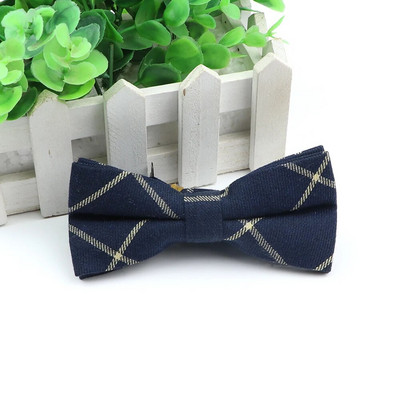 Kungi Kokvilnas tauriņš Kāzu biznesa tauriņš vīrietim Anglijas rūtains Svītrains tumšas krāsas kaklasaites Sievietēm Izdilis Gravatas Kravats