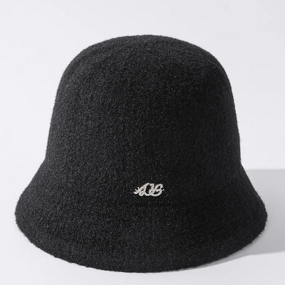 Nova ženska kapa za jesen i zimu Jednobojni šešir Vunena topla pletena kapa Modni šešir za tinejdžere Šešir od filca