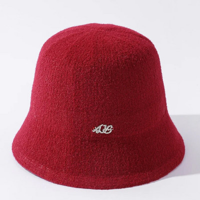 Nova ženska kapa za jesen i zimu Jednobojni šešir Vunena topla pletena kapa Modni šešir za tinejdžere Šešir od filca