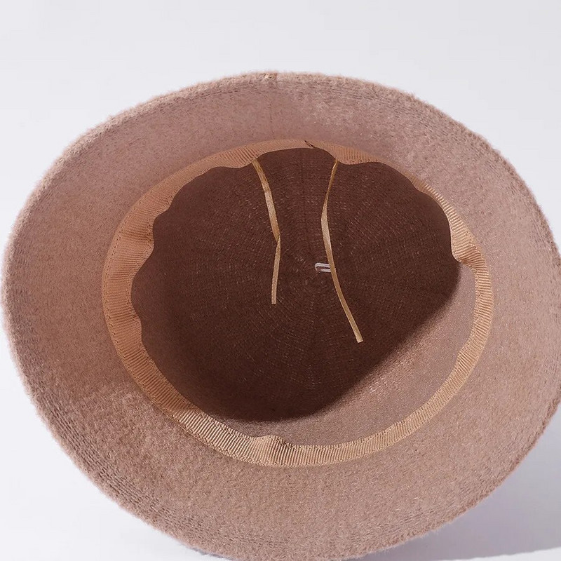 Nova ženska kapa za jesen i zimu Jednobojni šešir Vunena topla pletena kapa Modni šešir za tinejdžere Šešir od filca