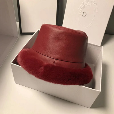 MAXSITI U ziemas kažokādas cepure sievietēm Modes mākslīgās ādas biezas plīša silta zvejnieka cepure Ikdienas plakana baseina cepure