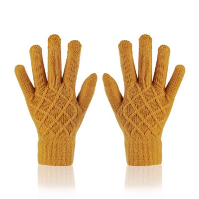 Unisex ziemas viena slāņa neslīdoši elastīgi silti braukšanas cimdi ziemas sievietēm žakarda vilnas trikotāžas skārienekrāna riteņbraukšanas dūraiņi L74