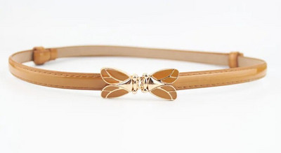 Μόδα γυναικεία δερμάτινη ζώνη PU ρυθμιζόμενη λεπτή ζώνη μέσης λεπτή λευκή αγελάδα Γυαλιστερή vintage αγκράφα από κράμα για γυναίκες σχεδιαστές φορεμάτων