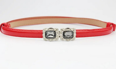 Μόδα γυναικεία δερμάτινη ζώνη PU ρυθμιζόμενη λεπτή ζώνη μέσης λεπτή λευκή αγελάδα Γυαλιστερή vintage αγκράφα από κράμα για γυναίκες σχεδιαστές φορεμάτων