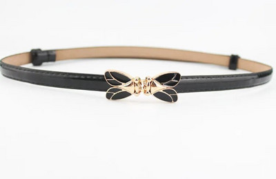 Μόδα γυναικεία δερμάτινη ζώνη PU ρυθμιζόμενη λεπτή ζώνη μέσης λεπτή λευκή αγελάδα Γυαλιστερή vintage αγκράφα από κράμα για γυναίκες σχεδιαστές φορεμάτων