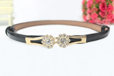 Μόδα γυναικεία δερμάτινη ζώνη PU ρυθμιζόμενη λεπτή ζώνη μέσης λεπτή λευκή αγελάδα Γυαλιστερή vintage αγκράφα από κράμα για γυναίκες σχεδιαστές φορεμάτων