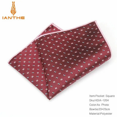 Paisley virágos férfi selyem szatén zseb négyzet alakú Hanky jacquard szőtt klasszikus esküvői zsebkendő Vintage Dot Hankies