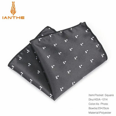 Paisley virágos férfi selyem szatén zseb négyzet alakú Hanky jacquard szőtt klasszikus esküvői zsebkendő Vintage Dot Hankies
