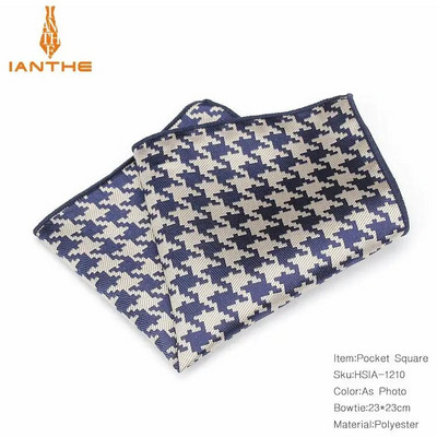 Paisley virágos férfi selyem szatén zseb négyzet alakú Hanky jacquard szőtt klasszikus esküvői zsebkendő Vintage Dot Hankies