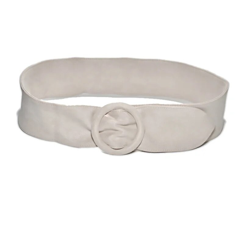 Kerek gombos velúr flanel öv női puha arc szélességű dekorációs pánt tervező bársony divat övek