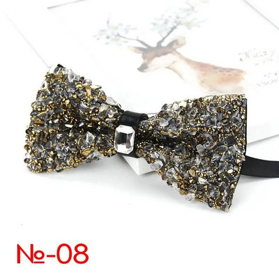 Luxus gyémánt csokornyakkendő férfiaknak csokornyakkendő pillangós csomó strasszos gallér nyakkendő kristálykő gyémánt esküvői csokornyakkendő nyakkendő