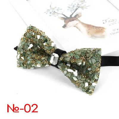 Luxus gyémánt csokornyakkendő férfiaknak csokornyakkendő pillangós csomó strasszos gallér nyakkendő kristálykő gyémánt esküvői csokornyakkendő nyakkendő