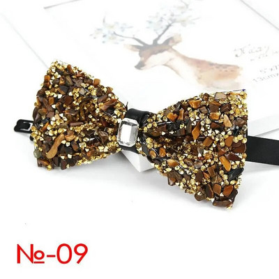 Luxus gyémánt csokornyakkendő férfiaknak csokornyakkendő pillangós csomó strasszos gallér nyakkendő kristálykő gyémánt esküvői csokornyakkendő nyakkendő