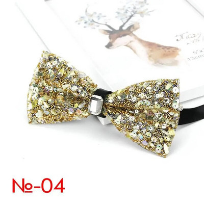 Luxus gyémánt csokornyakkendő férfiaknak csokornyakkendő pillangós csomó strasszos gallér nyakkendő kristálykő gyémánt esküvői csokornyakkendő nyakkendő