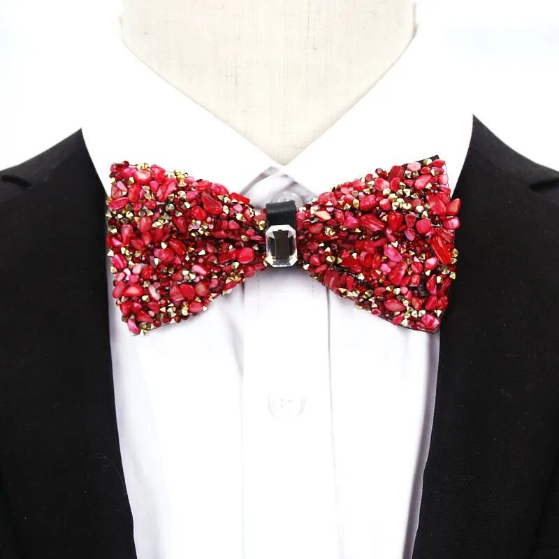 Luxus gyémánt csokornyakkendő férfiaknak csokornyakkendő pillangós csomó strasszos gallér nyakkendő kristálykő gyémánt esküvői csokornyakkendő nyakkendő