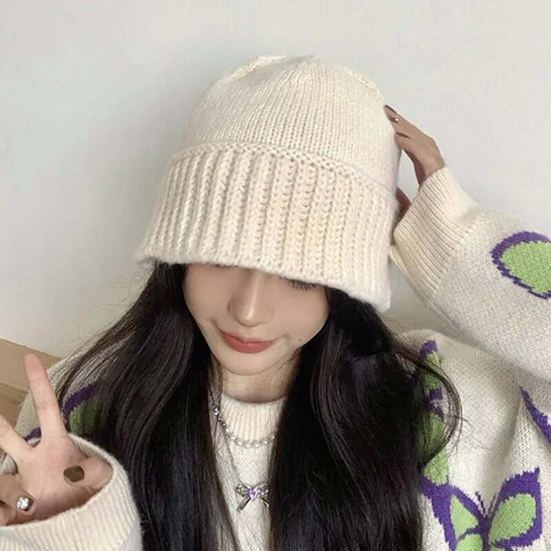 Soe Knitting Fisherman Cap Naistele Talvemüts Juhuslik Kokkupandav Panama Müts Naiste Päikesekaitsemüts välistingimustes