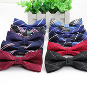 Klasszikus csíkos divat csokornyakkendő Vőlegény Férfi Színes Kockás Cravat Rács Férfi Házasság Pillangó Esküvői Csokornyakkendők