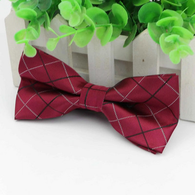 Klasszikus csíkos divat csokornyakkendő Vőlegény Férfi Színes Kockás Cravat Rács Férfi Házasság Pillangó Esküvői Csokornyakkendők