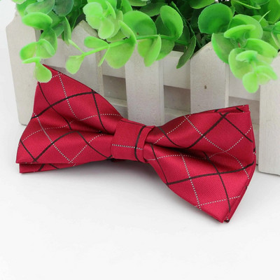 Klasszikus csíkos divat csokornyakkendő Vőlegény Férfi Színes Kockás Cravat Rács Férfi Házasság Pillangó Esküvői Csokornyakkendők