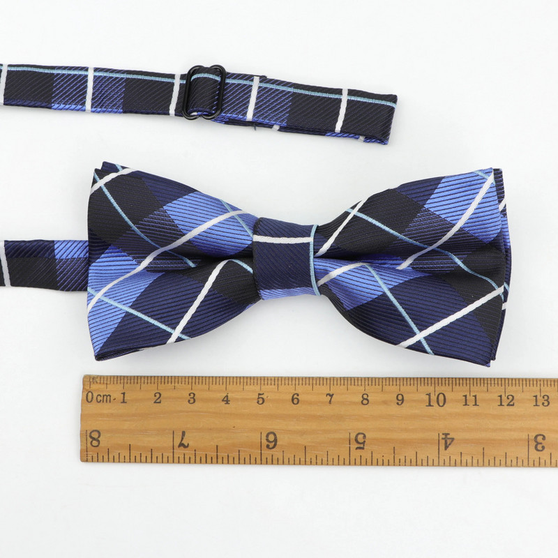 Klasszikus csíkos divat csokornyakkendő Vőlegény Férfi Színes Kockás Cravat Rács Férfi Házasság Pillangó Esküvői Csokornyakkendők