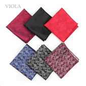 Virágos jacquard bordó fekete kék piros poliészter 23 cm zsebkendő férfi öltöny zseb négyzet esküvői parti ajándék póló kiegészítő