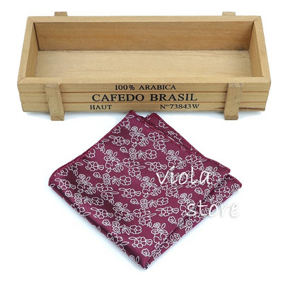 Virágos jacquard bordó fekete kék piros poliészter 23 cm zsebkendő férfi öltöny zseb négyzet esküvői parti ajándék póló kiegészítő