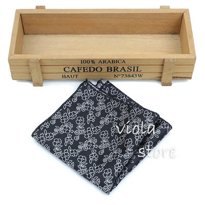 Virágos jacquard bordó fekete kék piros poliészter 23 cm zsebkendő férfi öltöny zseb négyzet esküvői parti ajándék póló kiegészítő