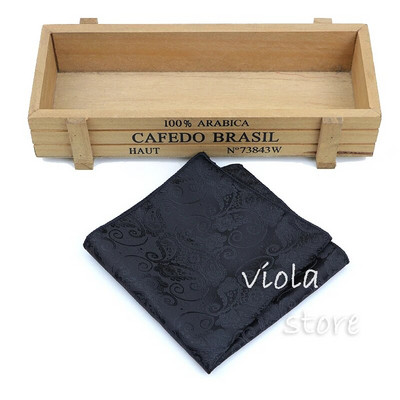 Virágos jacquard bordó fekete kék piros poliészter 23 cm zsebkendő férfi öltöny zseb négyzet esküvői parti ajándék póló kiegészítő