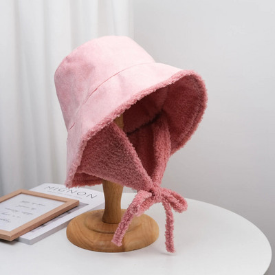 Jaunas dāmu ziemas cepures Sieviešu biezas kausa cepures ar austiņām vienkrāsains kausa cepure Silta Panamas cepures cepures āra cepure jāšanas cepure