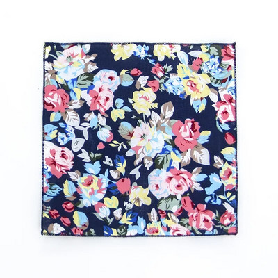 Pilnīgi jauna stila vīriešu kokvilnas lakatiņu šalles Vintage Flower Hankies vīriešu kabatas kvadrātveida kabatlakatiņi Rose Flower Paisley