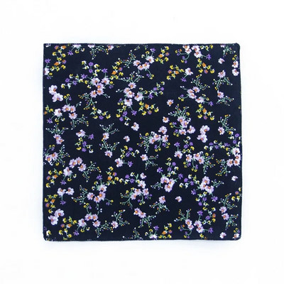 Pilnīgi jauna stila vīriešu kokvilnas lakatiņu šalles Vintage Flower Hankies vīriešu kabatas kvadrātveida kabatlakatiņi Rose Flower Paisley