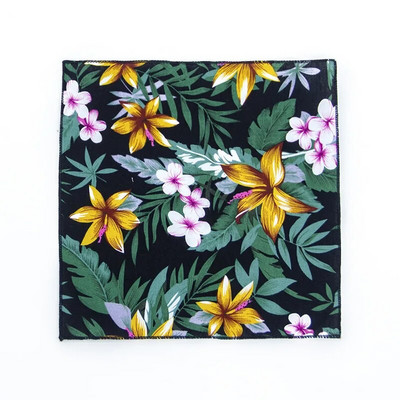 Pilnīgi jauna stila vīriešu kokvilnas lakatiņu šalles Vintage Flower Hankies vīriešu kabatas kvadrātveida kabatlakatiņi Rose Flower Paisley