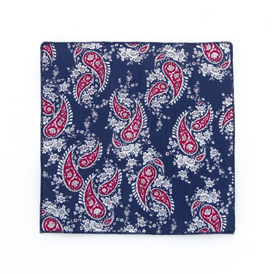 Pilnīgi jauna stila vīriešu kokvilnas lakatiņu šalles Vintage Flower Hankies vīriešu kabatas kvadrātveida kabatlakatiņi Rose Flower Paisley