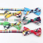 Gyerek pamut csokornyakkendő esküvői gyerekek üzleti csokornyakkendő Anglia csíkos kockás csíkos nyakkendők női vékony Gravatas Cravat