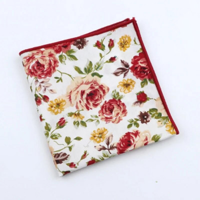 Cvjetni rupčić 100% pamuk maramica 23 cm Žene i muškarci Ležerna zabava Svakodnevno vjenčanje Džepni poklon Smoking Leptir leptir dodatak