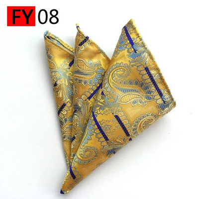 Modes Vīrieši Hanky Paisley Grid Zīda kabatas dvielis Ģeometrija Kāzu biznesa uzvalks Kabatlakats Zaļš kvadrātveida šalle Kakla lakats