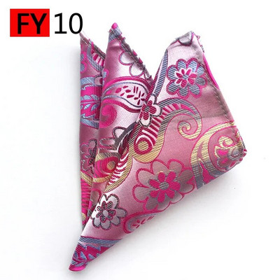 Modes Vīrieši Hanky Paisley Grid Zīda kabatas dvielis Ģeometrija Kāzu biznesa uzvalks Kabatlakats Zaļš kvadrātveida šalle Kakla lakats