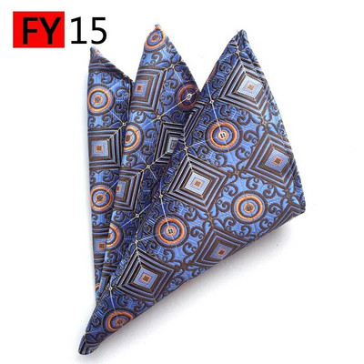 Modes Vīrieši Hanky Paisley Grid Zīda kabatas dvielis Ģeometrija Kāzu biznesa uzvalks Kabatlakats Zaļš kvadrātveida šalle Kakla lakats
