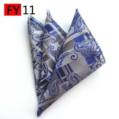 Modes Vīrieši Hanky Paisley Grid Zīda kabatas dvielis Ģeometrija Kāzu biznesa uzvalks Kabatlakats Zaļš kvadrātveida šalle Kakla lakats