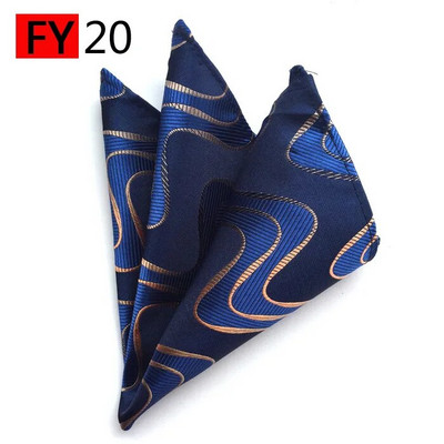 Modes Vīrieši Hanky Paisley Grid Zīda kabatas dvielis Ģeometrija Kāzu biznesa uzvalks Kabatlakats Zaļš kvadrātveida šalle Kakla lakats