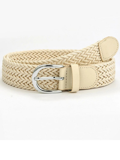 Ljeto 2022. Novi modni široki remen Ženski pleteni pleteni remen za traperice s metalnom srebrnom kopčom Ležerni remen za žene