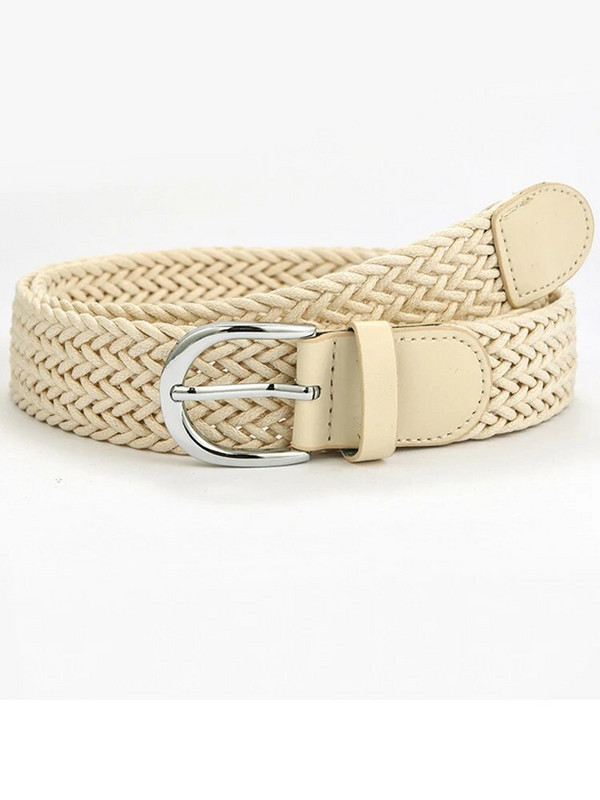 Ljeto 2022. Novi modni široki remen Ženski pleteni pleteni remen za traperice s metalnom srebrnom kopčom Ležerni remen za žene