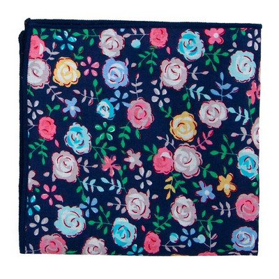 Kiváló minőségű férfi pamut nyomott virágos zsebtörölköző kis zsebkendő négyzet alakú Western kiegészítők zsebsál Hanky pamut