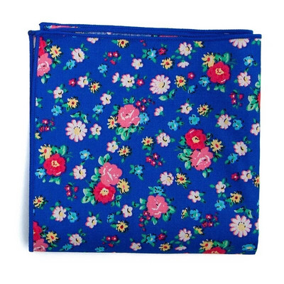 Kiváló minőségű férfi pamut nyomott virágos zsebtörölköző kis zsebkendő négyzet alakú Western kiegészítők zsebsál Hanky pamut