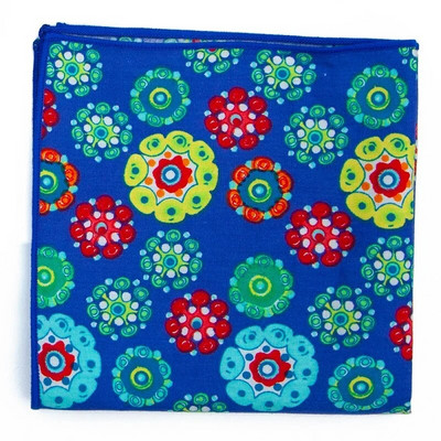 Kiváló minőségű férfi pamut nyomott virágos zsebtörölköző kis zsebkendő négyzet alakú Western kiegészítők zsebsál Hanky pamut