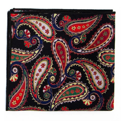 Kiváló minőségű férfi pamut nyomott virágos zsebtörölköző kis zsebkendő négyzet alakú Western kiegészítők zsebsál Hanky pamut