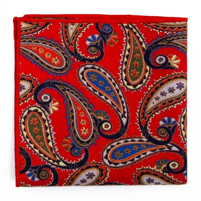 Kiváló minőségű férfi pamut nyomott virágos zsebtörölköző kis zsebkendő négyzet alakú Western kiegészítők zsebsál Hanky pamut