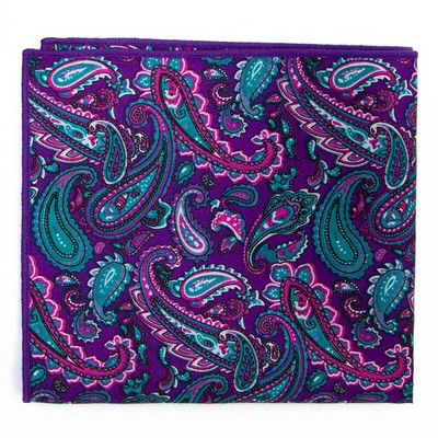 Kiváló minőségű férfi pamut nyomott virágos zsebtörölköző kis zsebkendő négyzet alakú Western kiegészítők zsebsál Hanky pamut