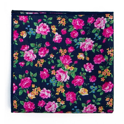 Kiváló minőségű férfi pamut nyomott virágos zsebtörölköző kis zsebkendő négyzet alakú Western kiegészítők zsebsál Hanky pamut