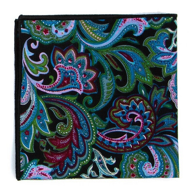 Kiváló minőségű férfi pamut nyomott virágos zsebtörölköző kis zsebkendő négyzet alakú Western kiegészítők zsebsál Hanky pamut